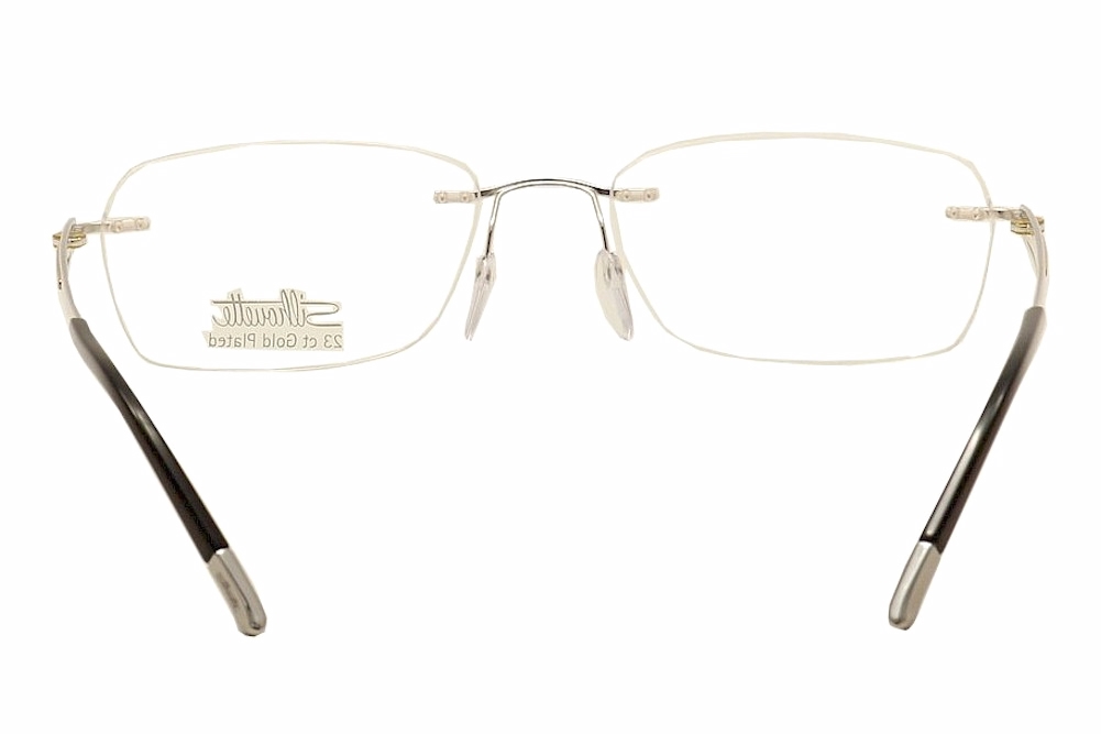 Silhouette Eyeglasses Finesse 4440 6060 Silver/23K Gold Plated Optical ...