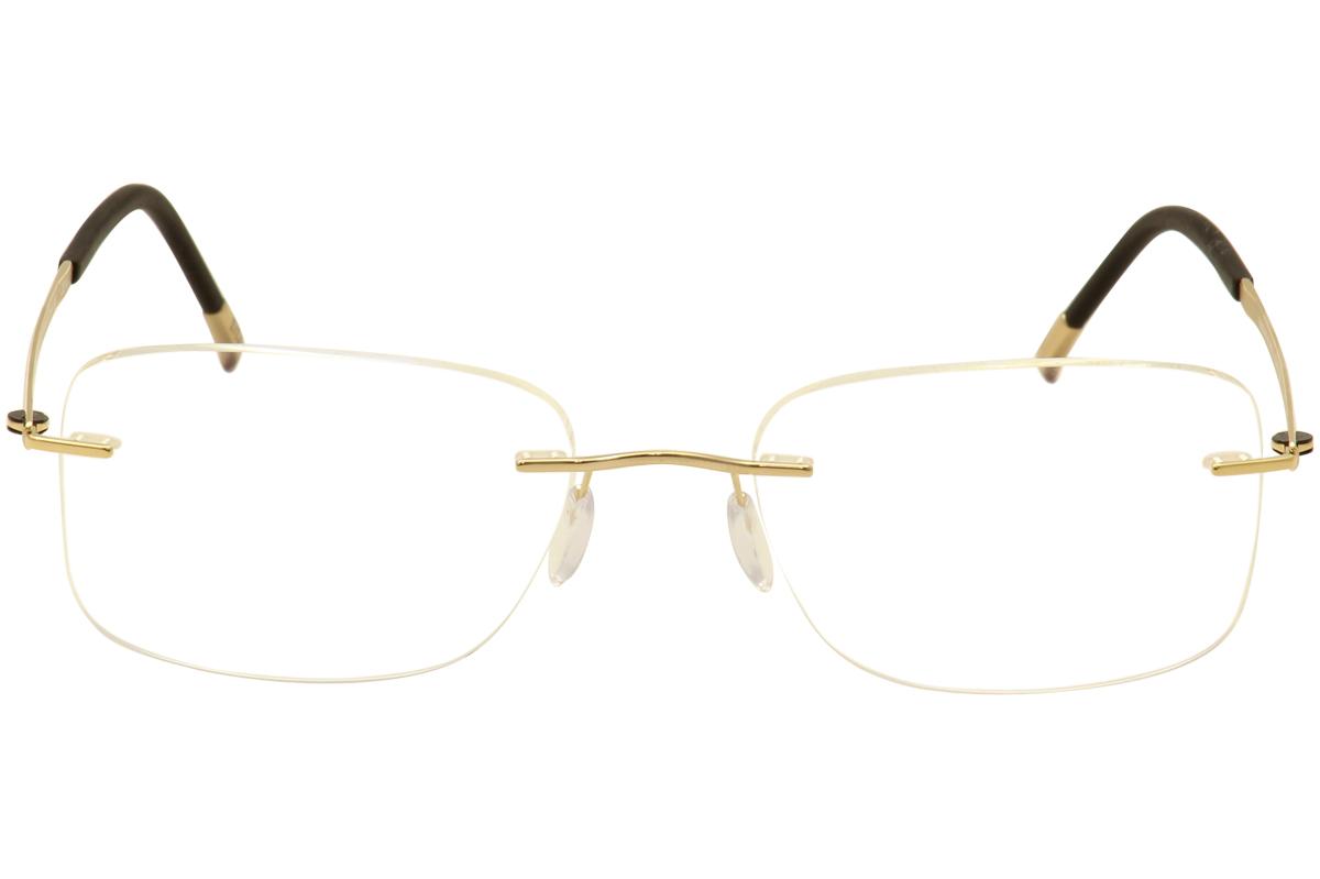 Silhouette Men's Eyeglasses Mosaic 5471 6051 23KT Brushed Gold Optical ...