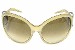 Roberto Cavalli Women's Penelope 395S 395/S 115 Beige/Ruthenium Sunglasses 63mm