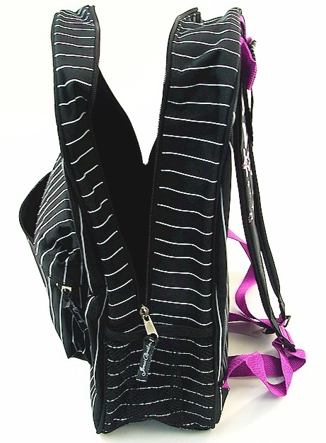  JONAS BROTHERS Black & White Striped Backpack School Bag 