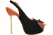 Lady Couture Women's Fashion Shoes Black Multi Coral Peep Toe Heels