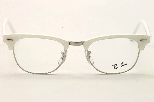 white ray ban eyeglasses
