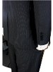 Gianfranco Ferrre Suit Men's 3-Button Black/White Stripes 100% Wool