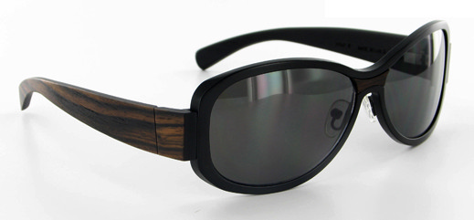  Gold & Wood Sunglasses H14P.8 Macassar Ebony Polarized 