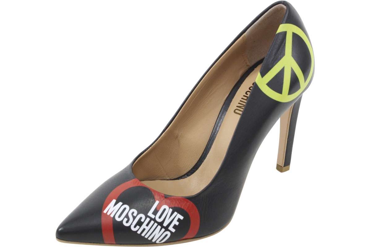 Love Moschino Women's Leather Stiletto Heels Shoes