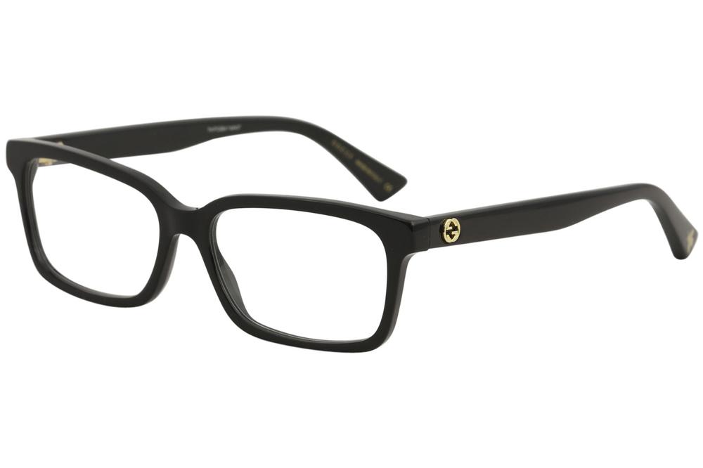 Gucci Women's Eyeglasses GG0168O GG/0168/O Full Rim Optical Frame - Black   005 - Lens 55 Bridge 16 Temple 140mm