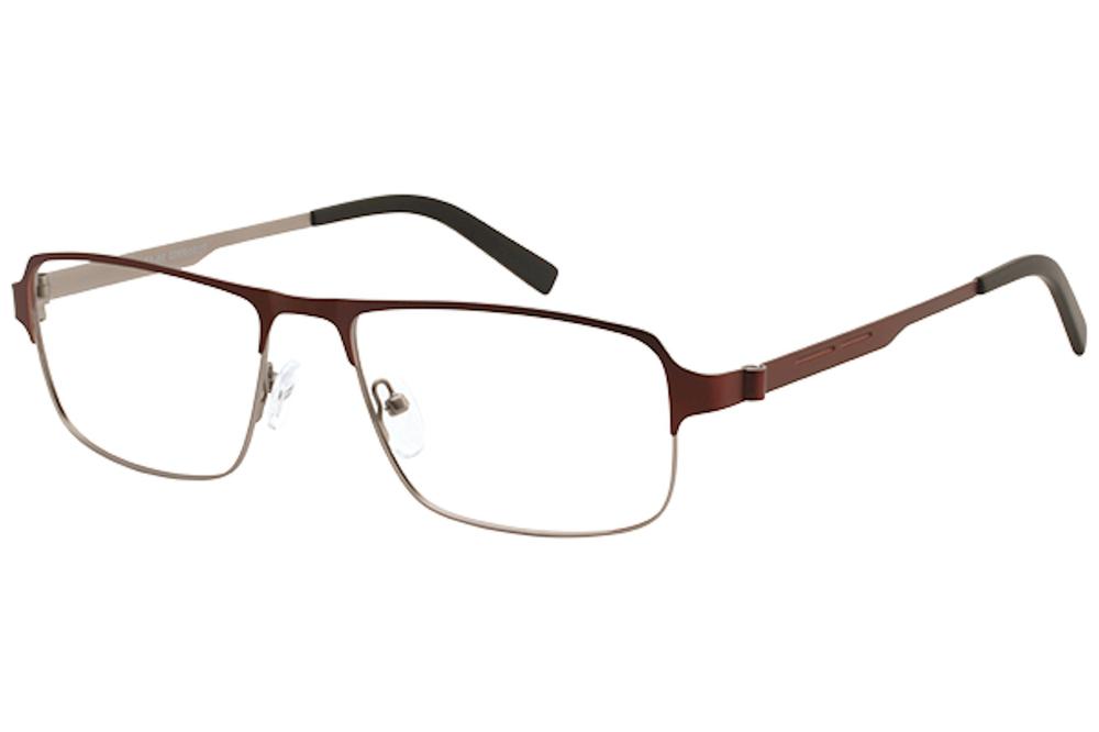 Tuscany Men's Eyeglasses 589 Full Rim Optical Frame - Burgundy   03 - Lens 55 Bridge 17 Temple 145mm