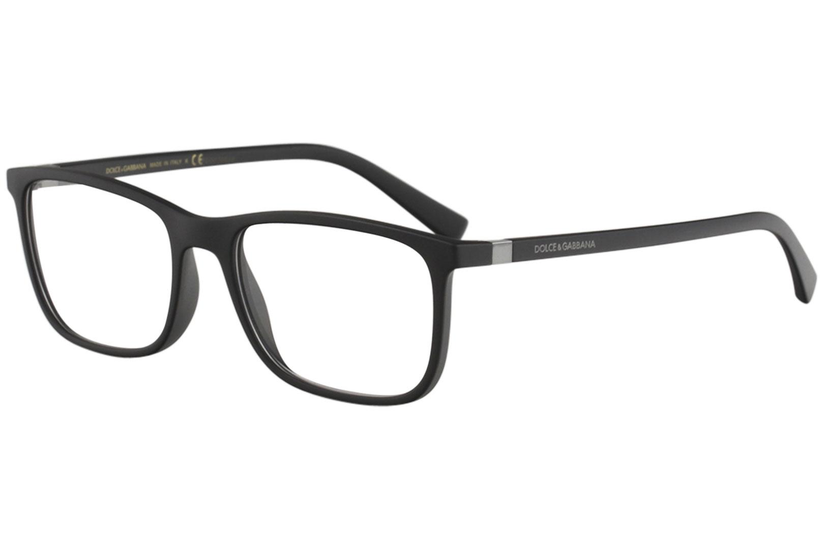 Dolce & Gabbana Men's Eyeglasses D&G DG5027 DG/5027 Full Rim Optical Frame - Matte Black   2525 - Lens 55 Bridge 18 B 39.8 ED 59.1 Temple 140mm