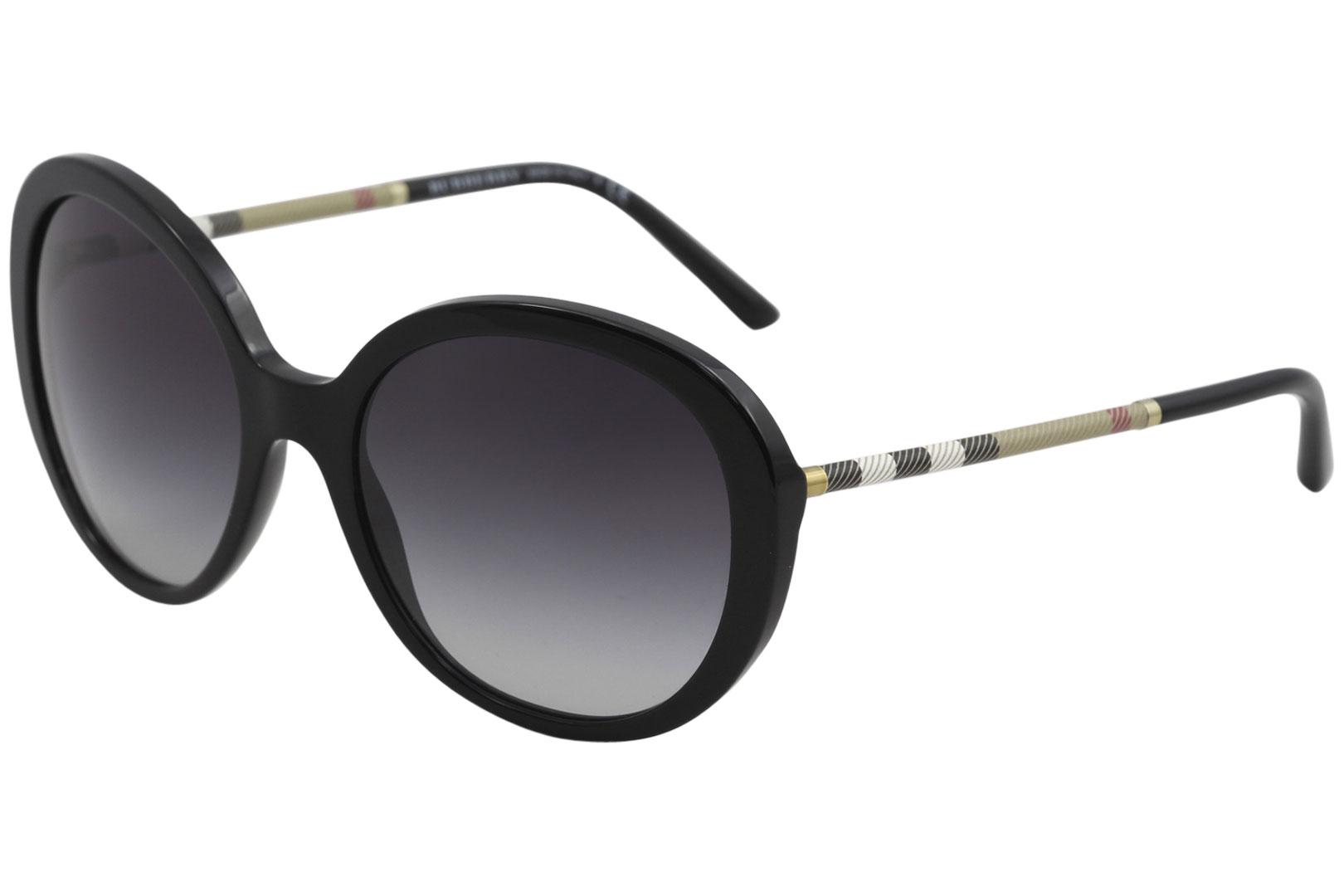 Burberry Women's BE4239Q BE/4239/Q Fashion Round Sunglasses - Black/Grey Gradient   3001/8G - Lens 57 Bridge 19 Temple 140mm