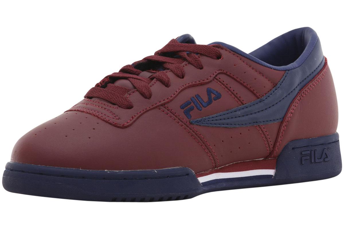 Fila Men's Original Fitness Sneakers Shoes - Bordeaux Red/Fila Navy/White - 7 D(M) US