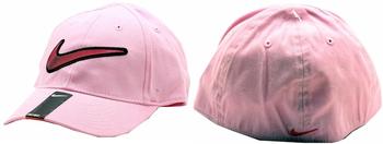 Nike Girl's Embroidered Nike Swoosh Logo Baseball Cap Sz 4/6X - Prism Pink - 4/6X