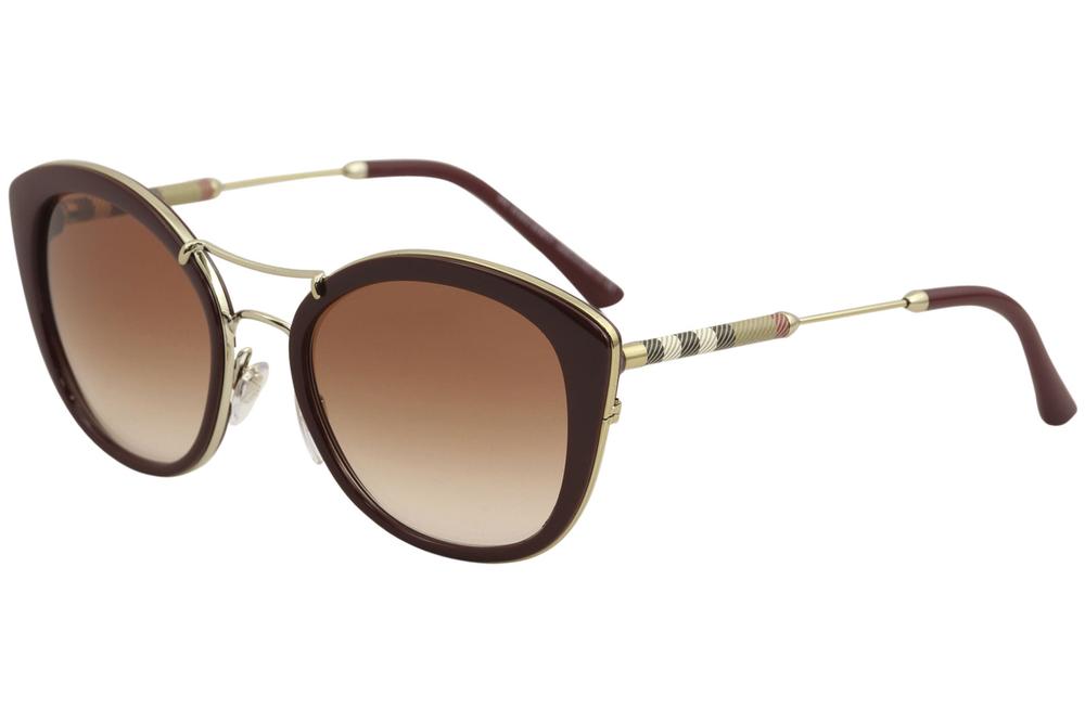 Burberry Women's BE4251Q BE/4251/Q Round Sunglasses - Bordeaux/Brown Gradient   3403/13 - Lens 53 Bridge 20 Temple 140mm