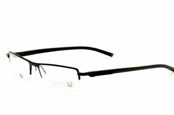 Tag Heuer Eyeglasses 0822 001 Black Tagheuer Half Rim Optical Frame