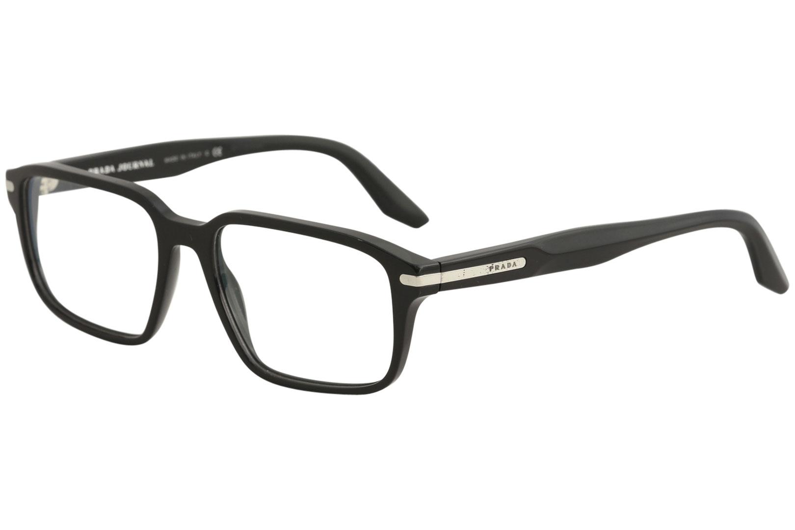 Prada Men's Eyeglasses VPR09T VPR/09/T Full Rim Optical Frame - Brown - Lens 55 Bridge 17 B38.5 ED 60 Temple 140mm