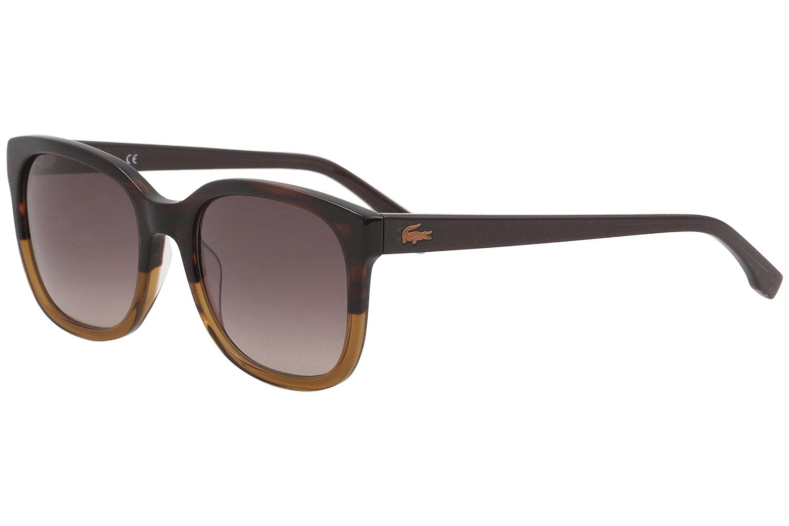 Lacoste Women's L815S L/815/S 210 Brown Fashion Square Sunglasses 55mm - Brown/Brown Gradient   210 - Lens 55 Bridge 19 Temple 140mm