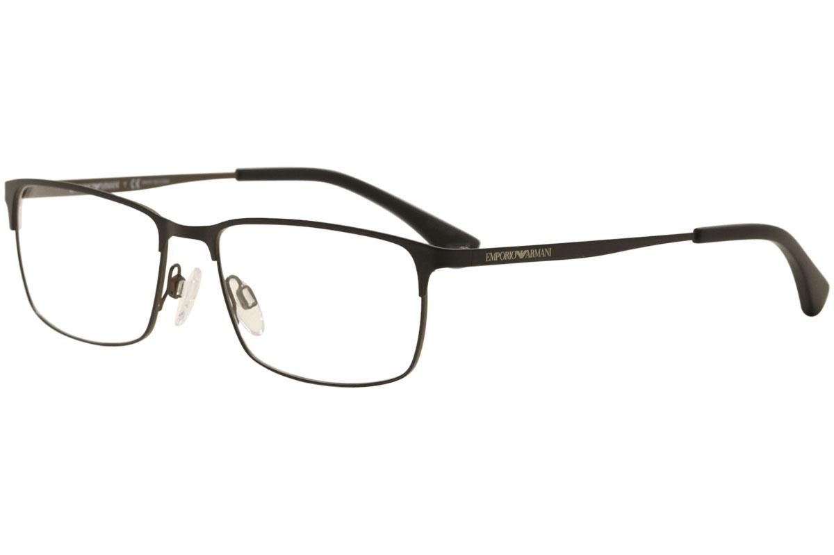 Emporio Armani Men's Eyeglasses EA1042 EA/1042 Full Rim Optical Frame - Black - Lens 55 Bridge 17 Temple 140mm
