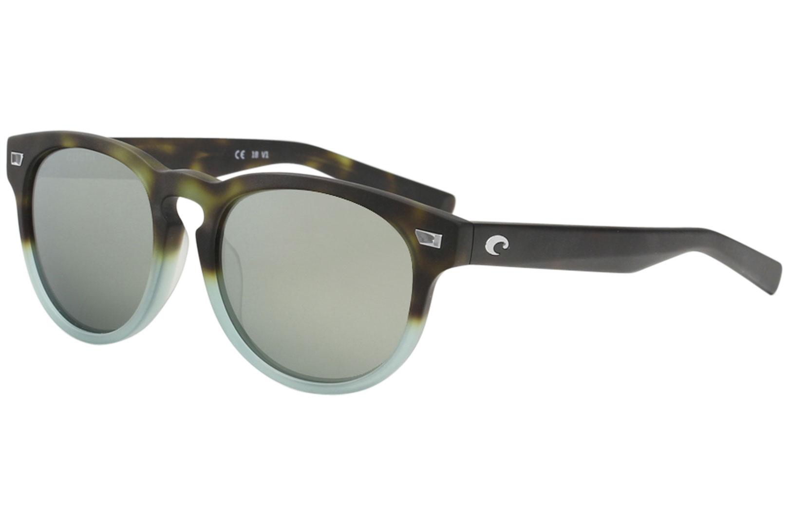 Men's Sarasota DEL207 DEL/207 Fashion Round Polarized Sunglasses - Brown -  Lens 54 Bridge 20 Temple 142mm - Costa Del Mar Del Mar