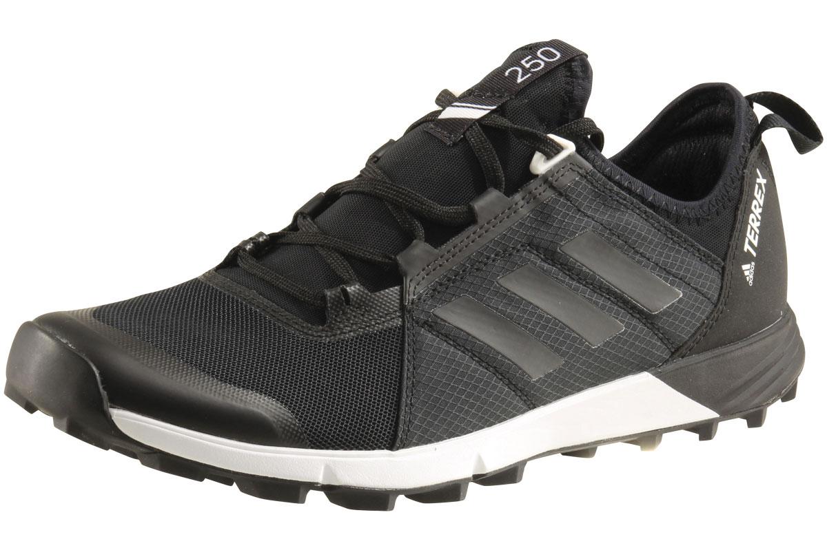 Adidas Men's Terrex Agravic Speed Trail Running Sneakers Shoes - Black/Black/White - 11.5 D(M) US