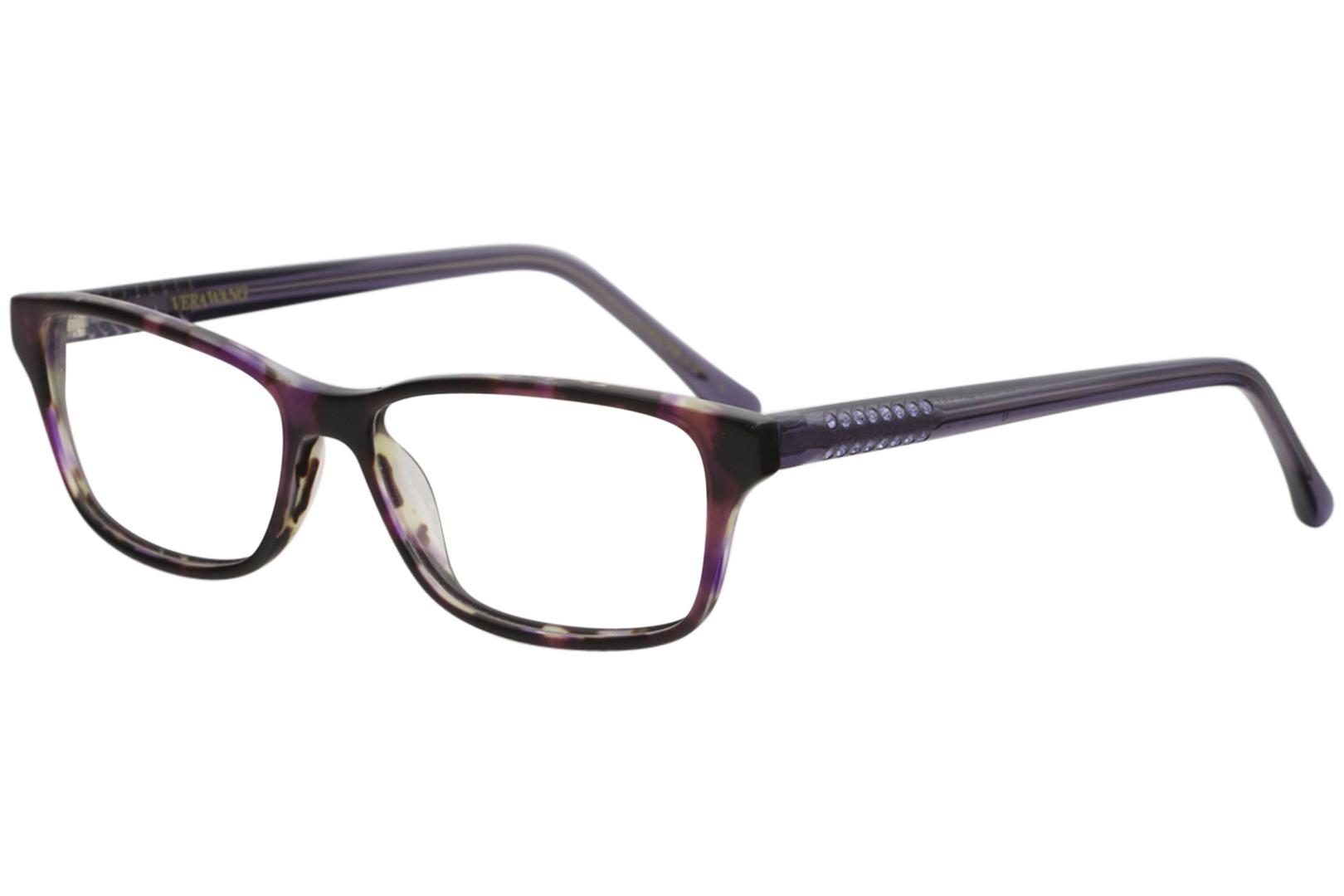 Vera Wang Eyeglasses Sagatta Full Rim Optical Frame - Purple/Tortoise   PU/TO - Lens 54 Bridge 15 Temple 140mm