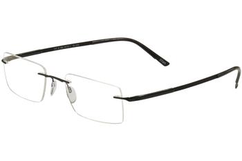 Silhouette Eyeglasses Titan Contour Chassis 5416 Rimless Optical Frame - Black Monotone   6062 - Bridge 21 Temple 145mm