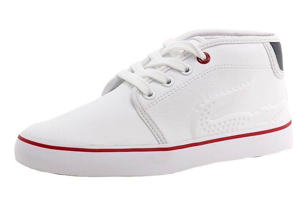 Lacoste Boy's Ampthill 116 Fashion High Top Sneakers Shoes - White - 1   Little Kid