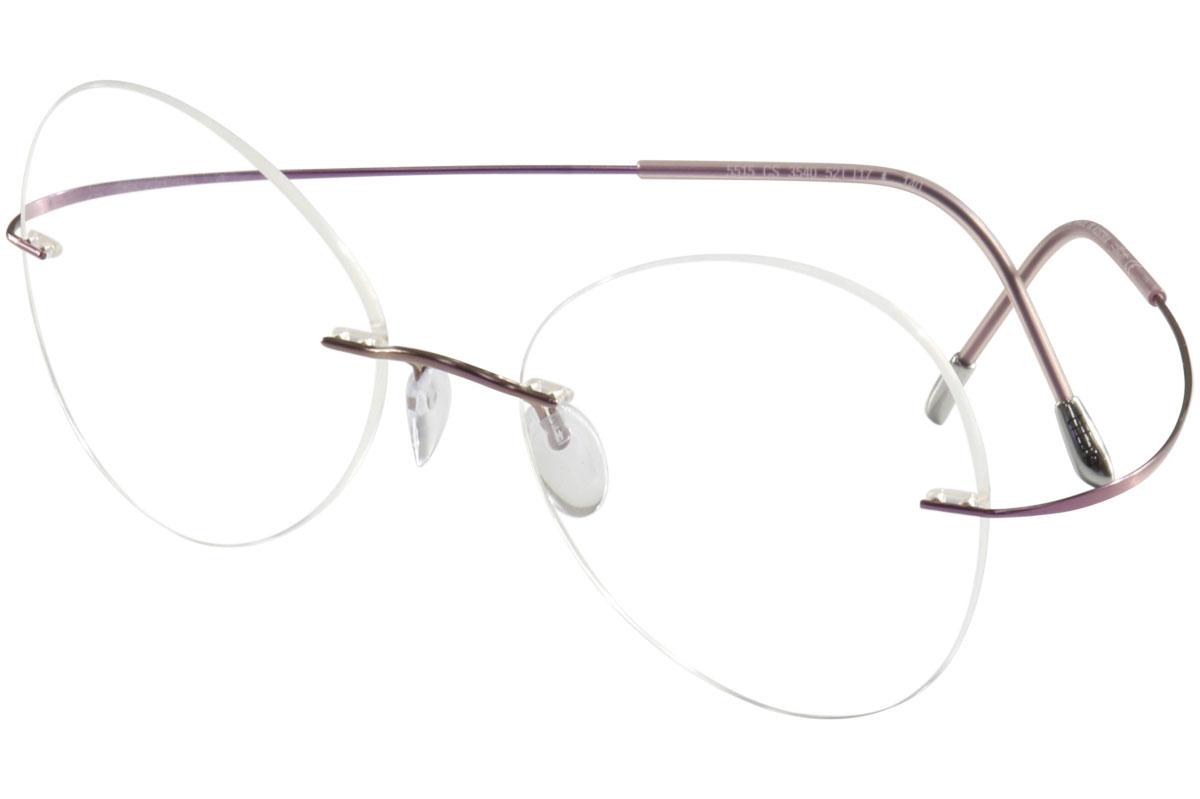 Silhouette Eyeglasses TMA Must Collection Chassis 5515 Rimless Optical Frame - Mauve Shadow   3540 (Formerly 6057) - Bridge 17 Temple 150mm