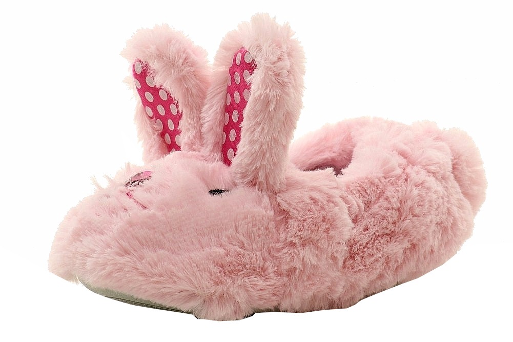 Stride Rite Toddler Girl's Fuzzy Bunny Slippers Shoes - Pink - 13/1 M US Little Kid