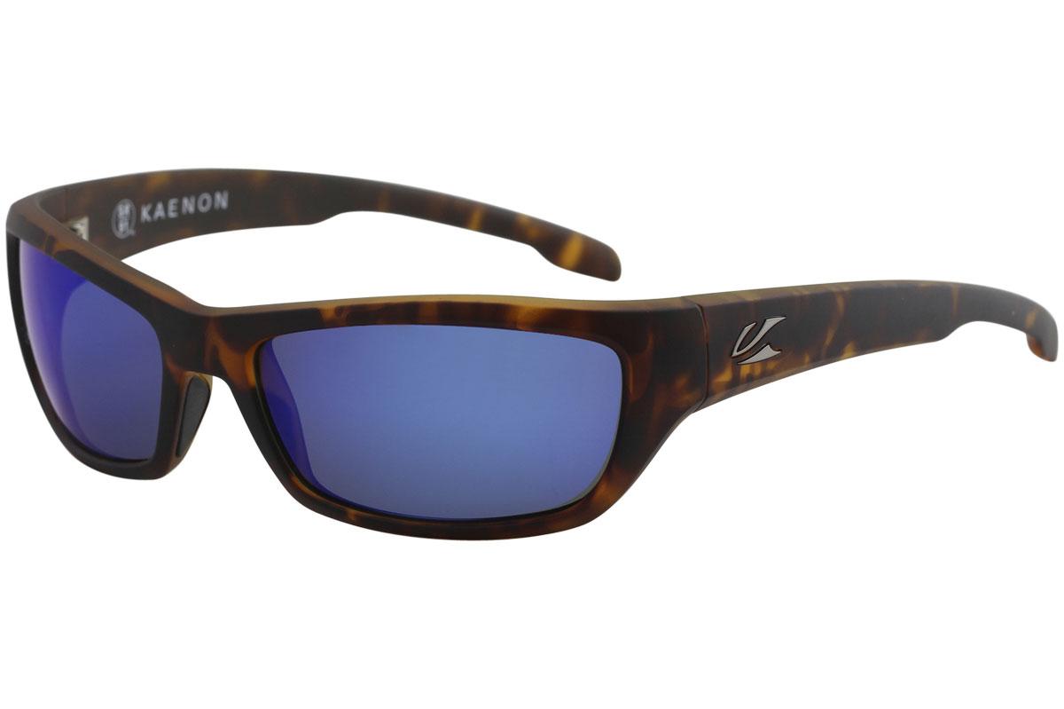 Kaenon Men's Cowell 040 Polarized Fashion Sunglasses - Matte Tortoise Gunmetal/Pacific Blue Pol.   G12 - Lens 58.5 Bridge 18 Temple 125mm