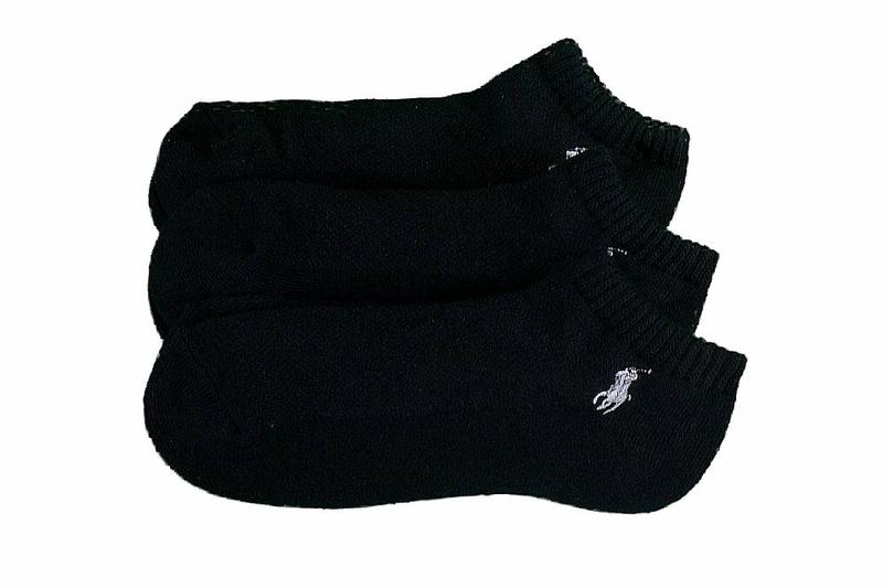 Polo Ralph Lauren Women's 3 Pack Cushioned Top Ped Socks - Black - 9 11 Fits Shoe 4 10.5