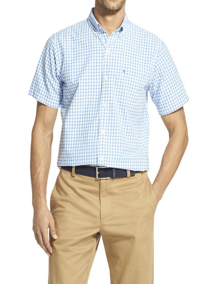Izod Men's Breeze Gingham Short Sleeve 