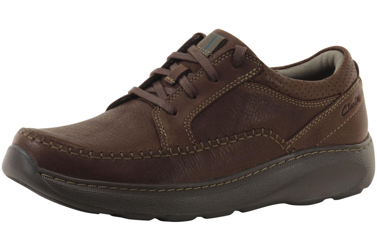 Clarks Men's Charton Vibe Oxfords Shoes - Brown Leather - 10.5 D(M) US