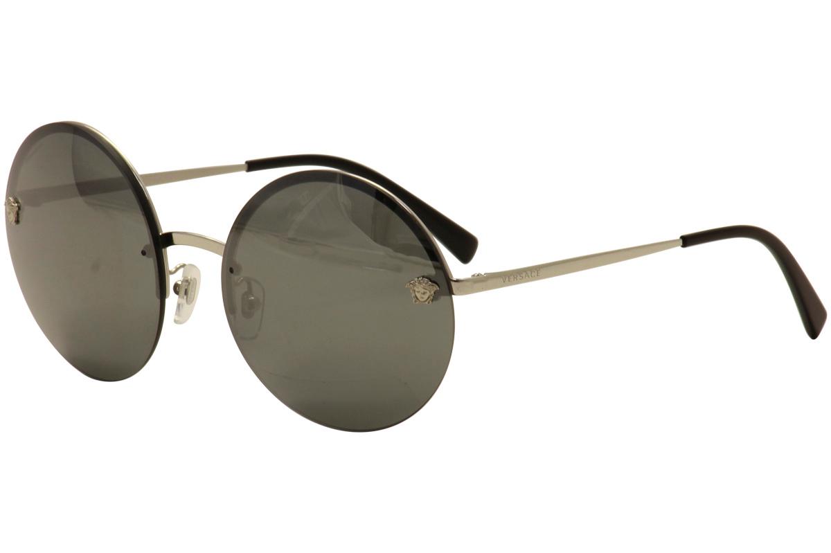 Versace Women's VE2176 VE/2176 Fashion Sunglasses - Silver/Silver Mirror   10006G  - Lens 59 Bridge 18 Temple 135mm