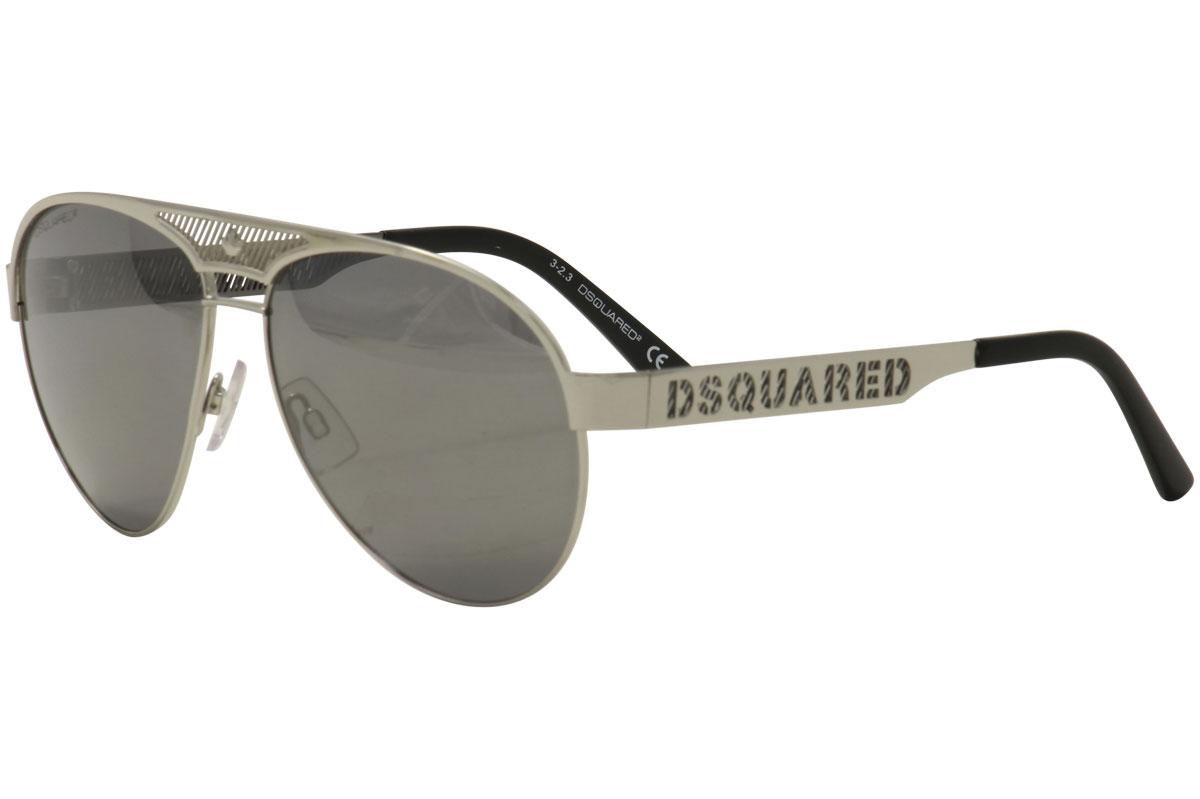 Dsquared2 Men's DQ0138 DQ/0138 Round Sunglasses - Gunmetal Black/Grey Silver Mirror   20C - Lens 59 Bridge 13 Temple 140mm