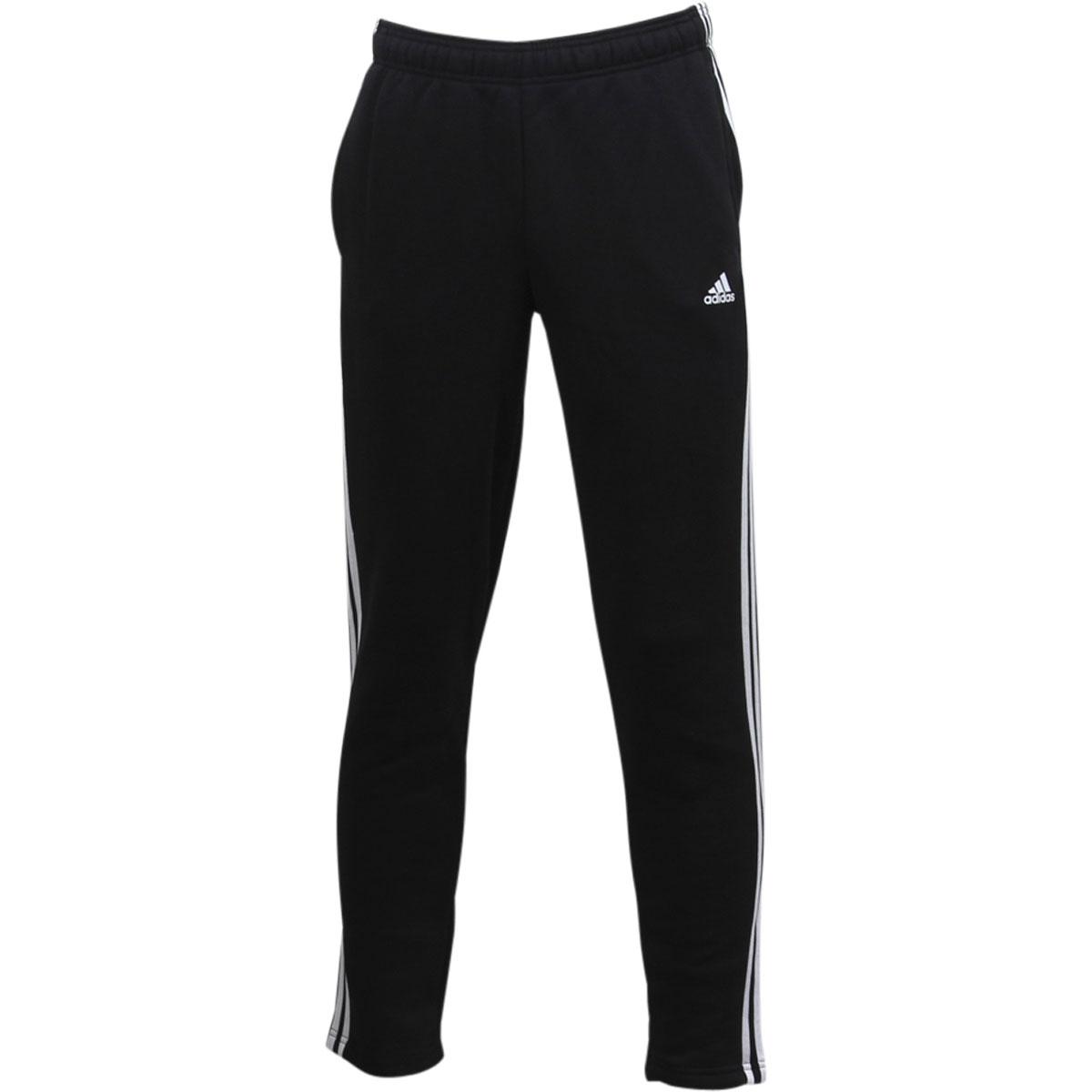 Adidas Men's Essentials 3 Stripes Tapered Fleece Training Pants - Black - X Large -  Essentials 3-Stripes Fleece Pants
