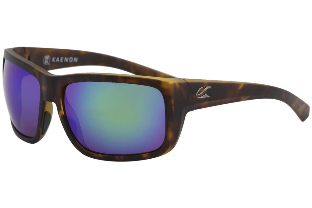 Kaenon Men's Redwood Fashion Wrap Polarized Sunglasses - Matte Tortoise Gunmetal/Pol Brown Green Mir   B12 - Lens 64 Bridge 18 B 44 Temple 125mm