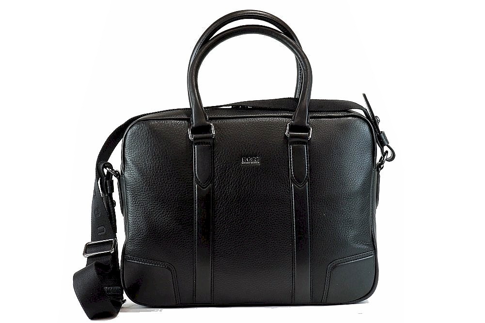 Hugo Boss Men S Morval 50261682 Leather Business Messenger Bag