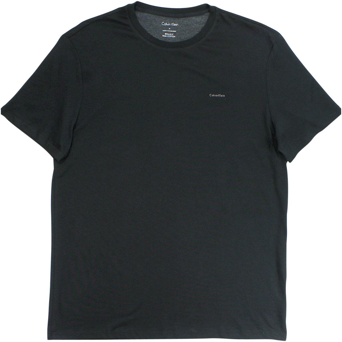 Calvin Klein's Men's Cotton Crew Neck Short Sleeve T Shirt - Black - Large
