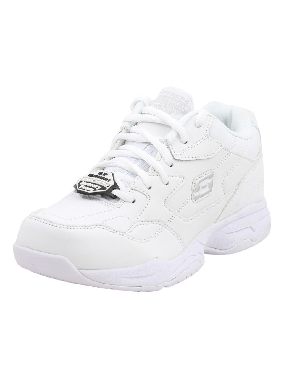 Skechers Work Women's Felton Albie Memory Foam Slip Resistant Sneakers Shoes - White - 7.5 B(M) US