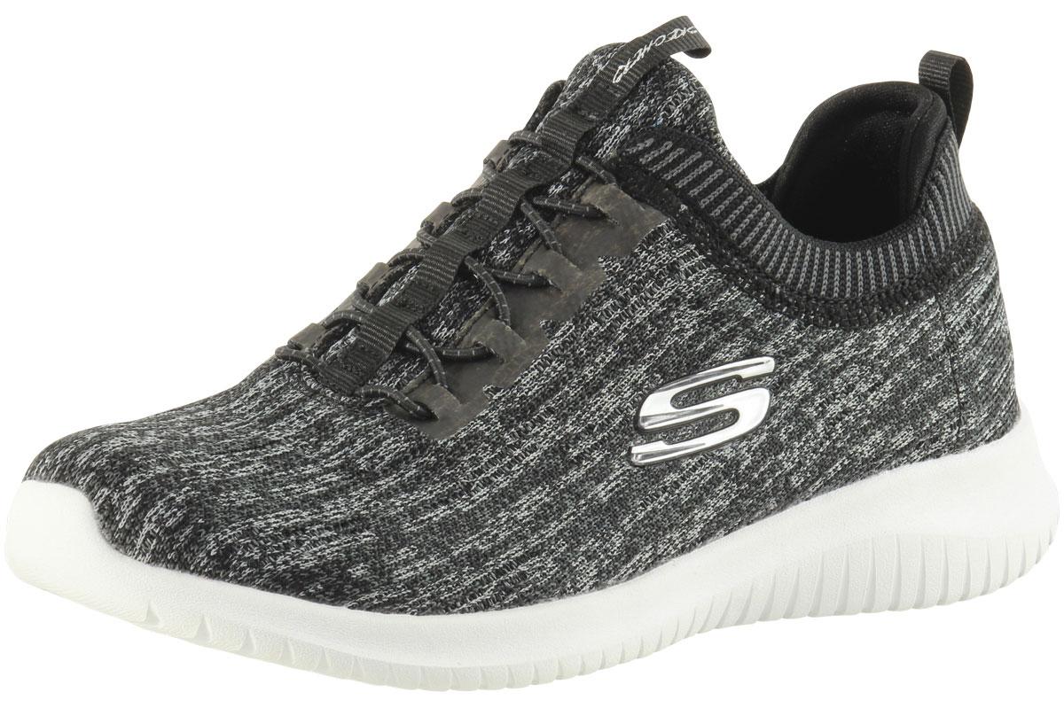 Skechers Women's Ultra Flex Bright Horizon Memory Foam Sneakers Shoes - Black/Gray - 7 B(M) US