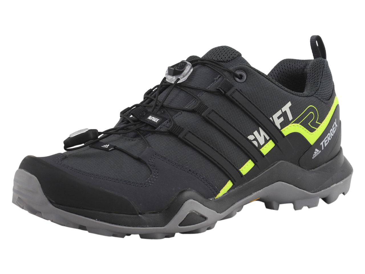 Adidas Men's Terrex Swift R2 Hiking Sneakers Shoes - Carbon/Black/Grey Three - 8 D(M) US
