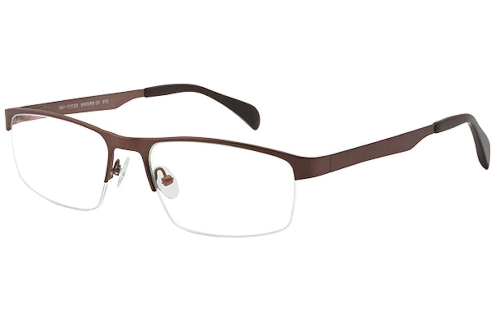 Tuscany Men's Eyeglasses 576 Half Rim Optical Frame - Brown   02 - Lens 55 Bridge 17 Temple 145mm