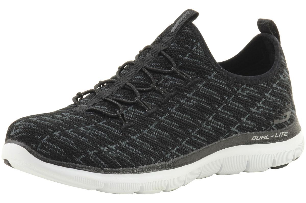 Women's  Insights Sneakers Shoes - Black/Charcoal - 8.5 B(M) US - Skechers Flex Appeal 2.0