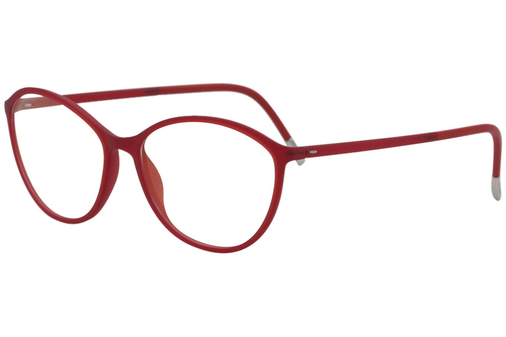 Silhouette Eyeglasses SPX Illusion 1584 3110 Cherry Red Optical Frame 54mm - Cherry Red   3110 - Lens 54 Bridge 15 Temple 135mm