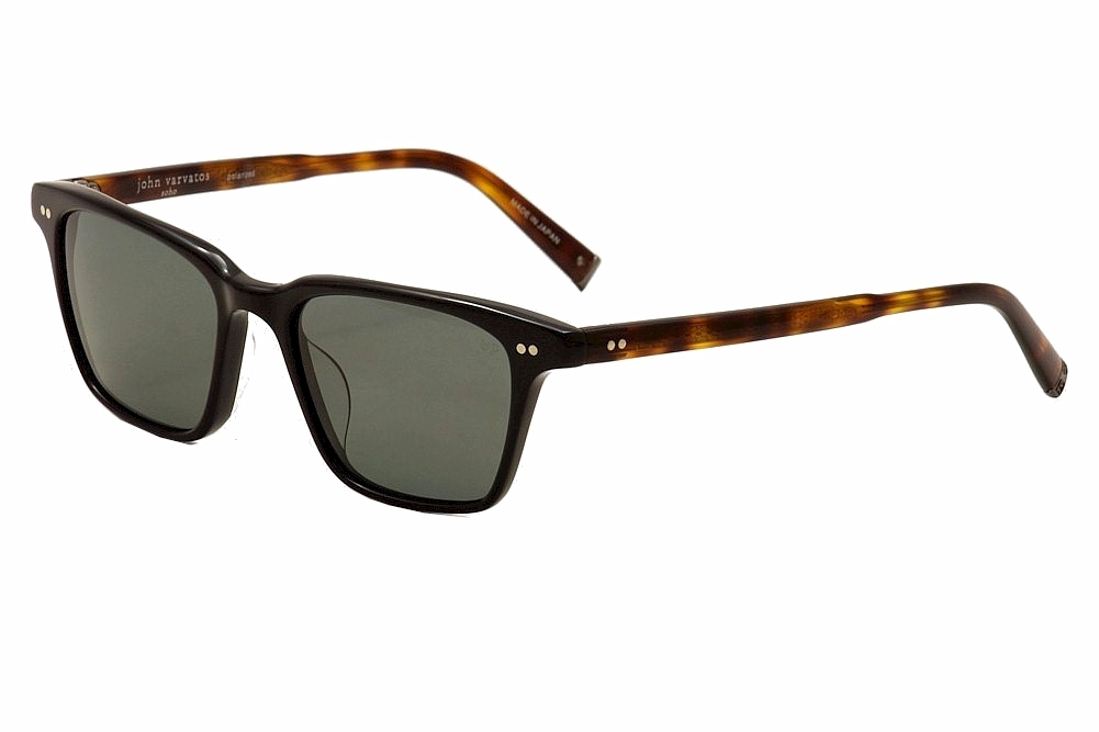 John Varvatos Men's V601 V/601 Square Sunglasses - Black - Lens 54 Bridge 19 Temple 145mm