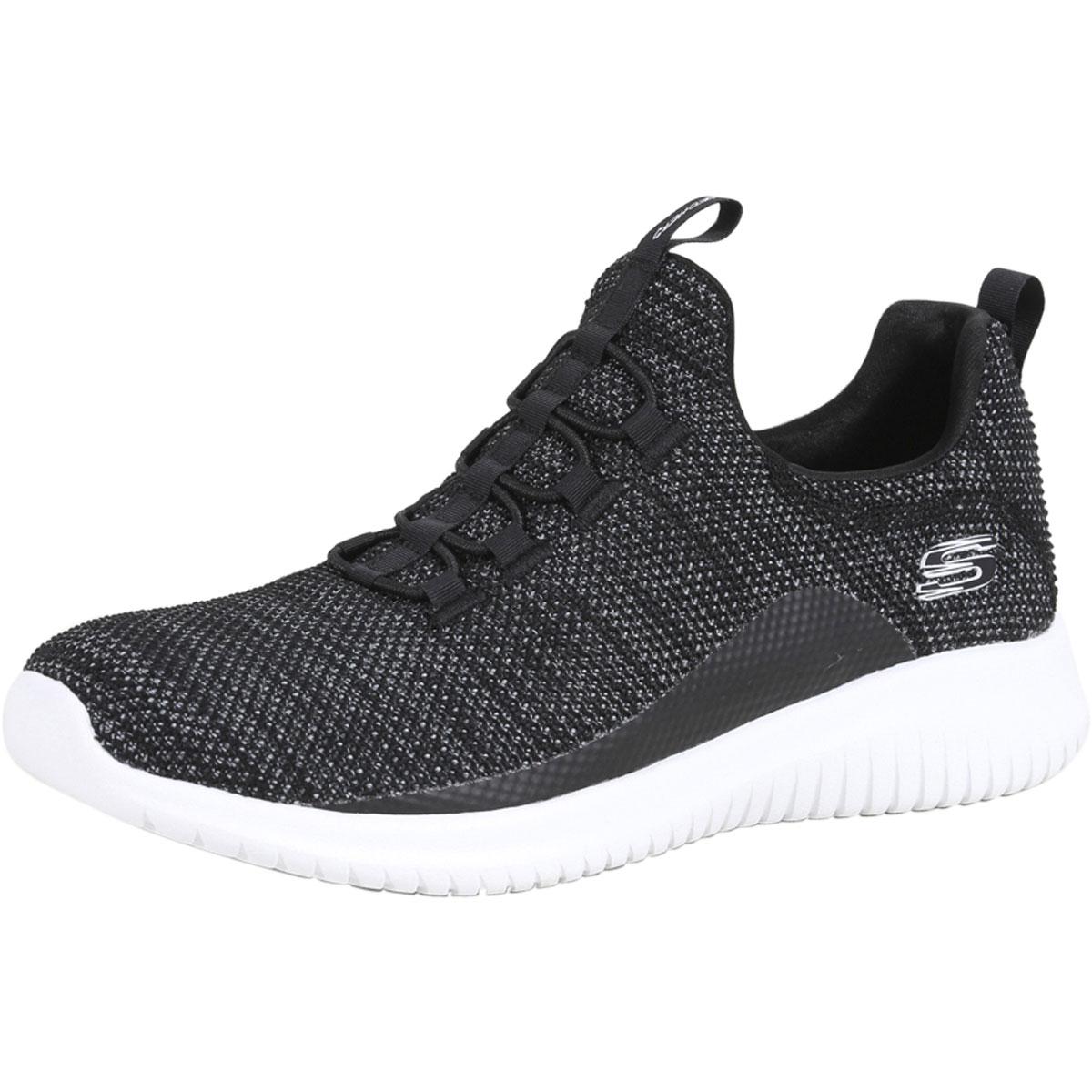 Skechers Women's Ultra Flex Capsule Memory Foam Sneakers Shoes - Black/White - 7.5 B(M) US