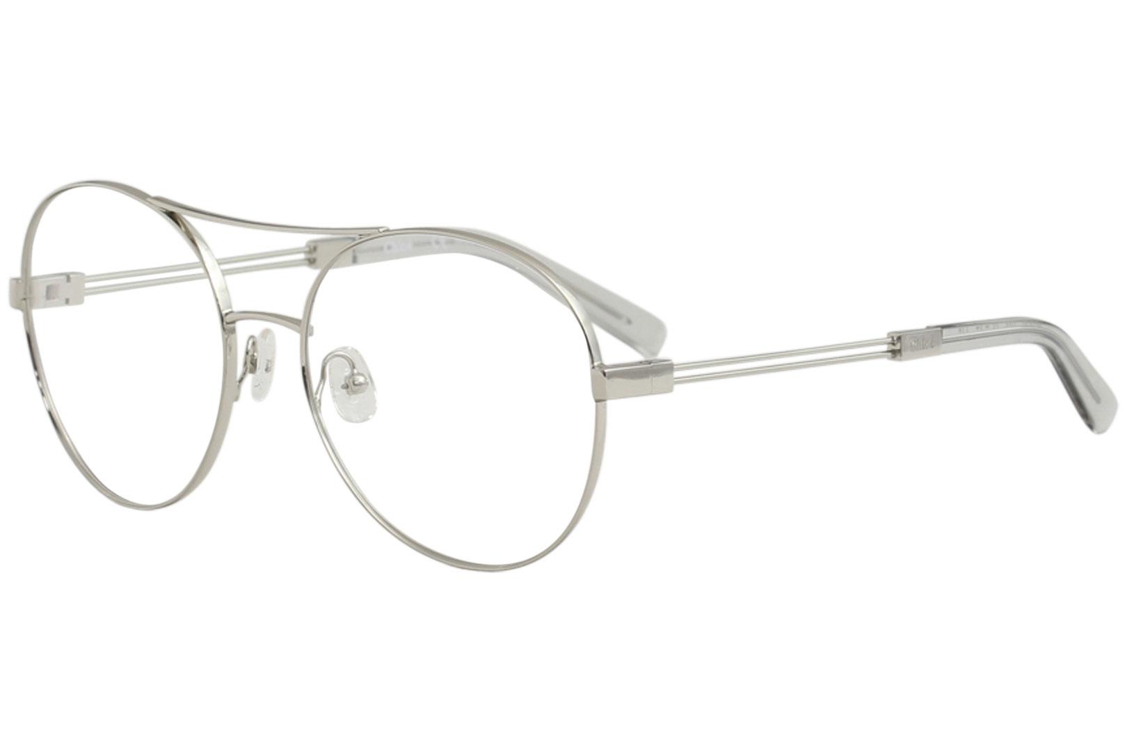 Chloe Women's Eyeglasses CE2130 CE/2130 Full Rim Optical Frame - Silver - Lens 55 Bridge 17 Temple 140mm