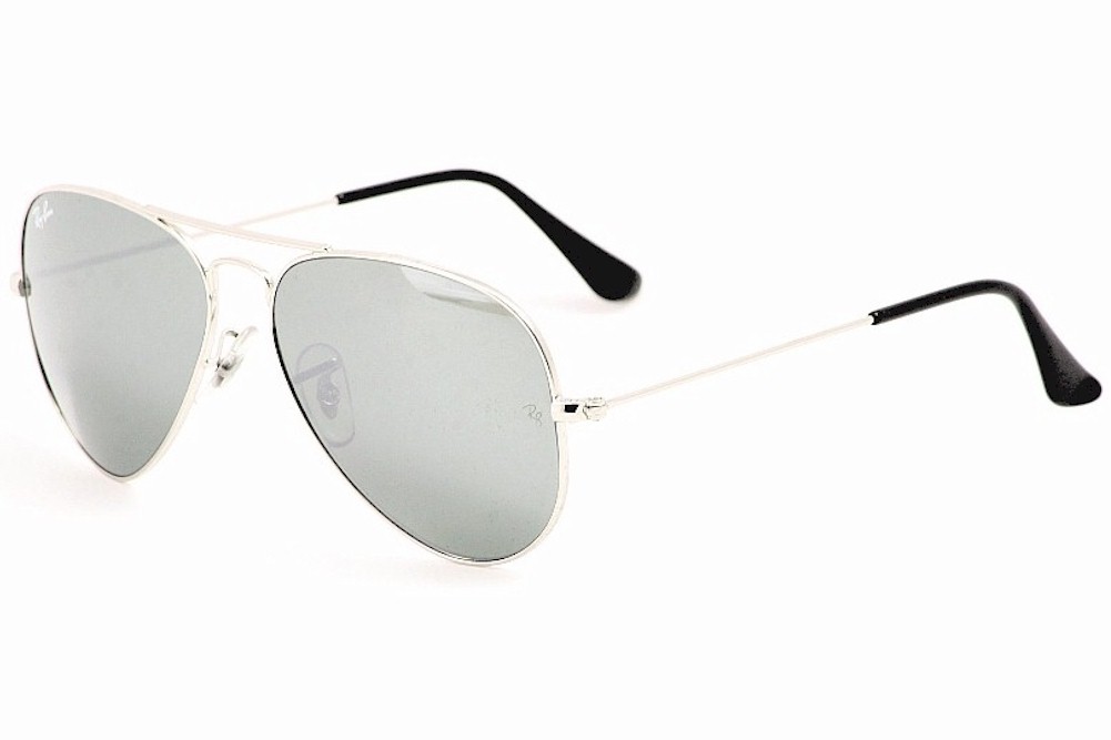 Ray Ban Men's RB/3025 RB3025 RayBan Aviator Fashion Sunglasses - Silver/Silver Mirror   W3275 - Lens 55 Bridge 14 Temple 135mm