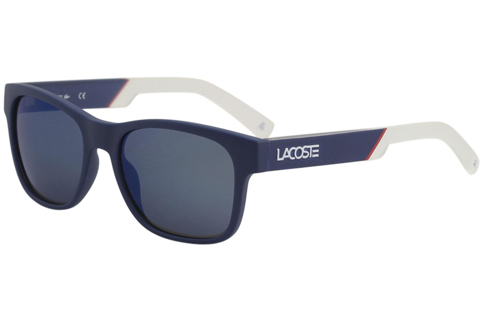 Lacoste Men's Novak Djokovich L829SND L/829/SND Fashion Square Sunglasses - Blue/Grey Blue Mirror   424 - Lens 54 Bridge 18 Temple 140mm