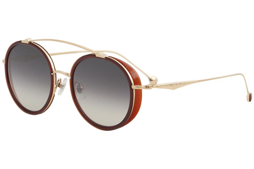 Matsuda Men's M3044 M/3044 Fashion Pilot Sunglasses - Rose Gold Bordeaux/Grey Grad Silver Mir   RG BOR - Lens 52 Bridge 22 Temple 145mm