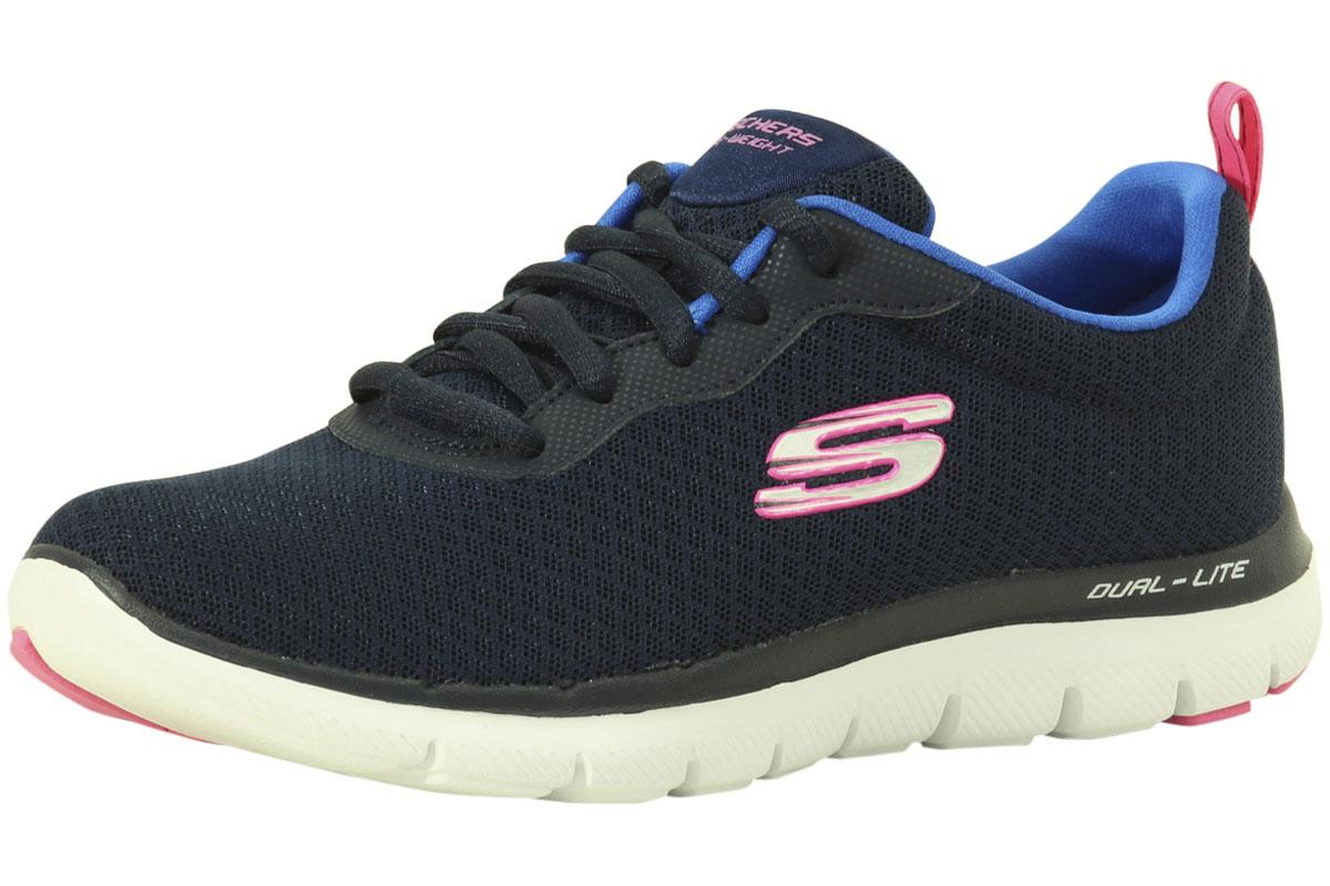 Skechers Women's Flex Appeal 2.0 Newsmaker Memory Foam Sneakers Shoes - Navy - 6 B(M) US